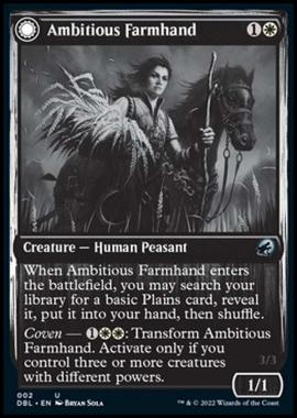 Ambitious Farmhand // Seasoned Cathar - Ambitious Farmhand // Seasoned Cathar - [DBL] [NM]