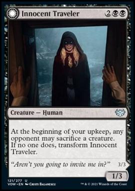 Innocent Traveler // Malicious Invader - Viaggiatrice Innocente // Intrusa Malefica - [VOW] [NM] [Foil]