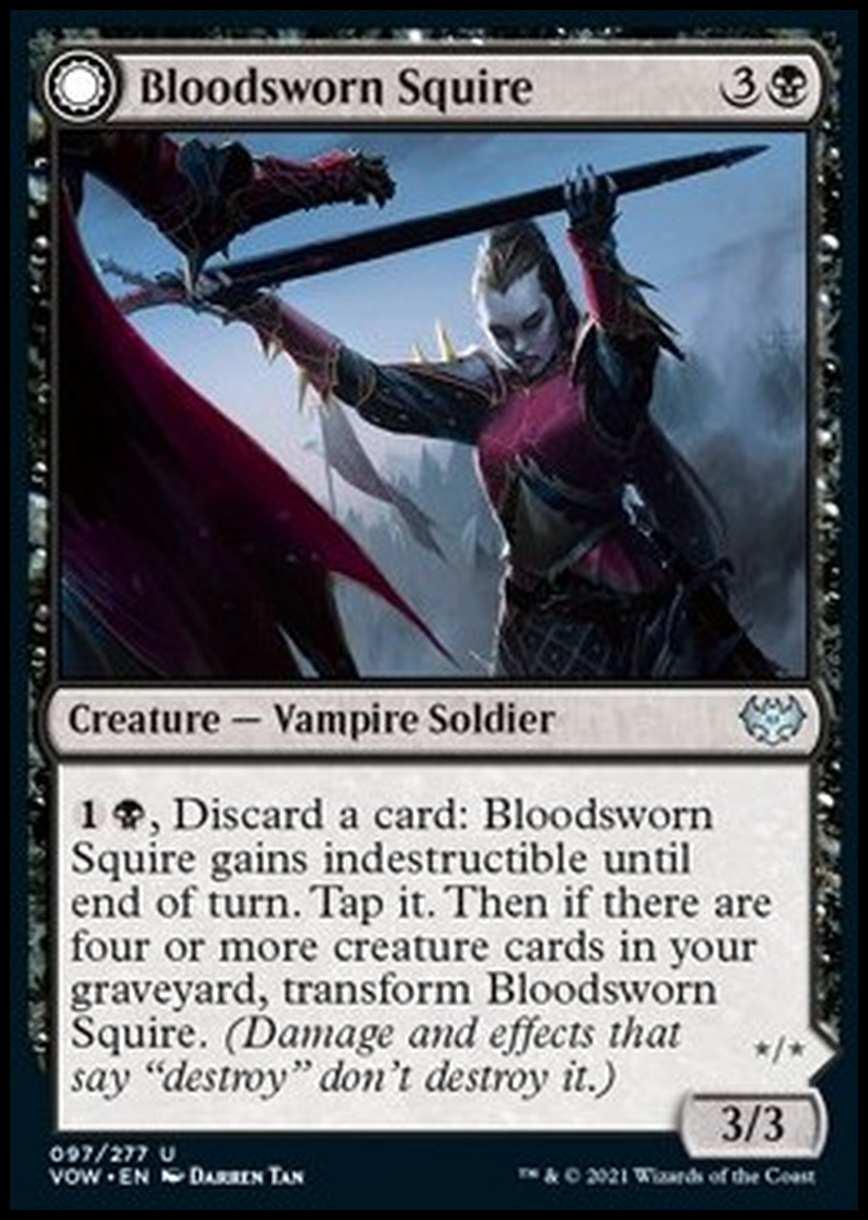 Bloodsworn Squire // Bloodsworn Knight - Scudiera Sanguefedele // Cavaliera Sanguefedele - [VOW] [NM] [Foil]