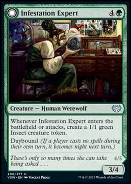 Infestation Expert // Infested Werewolf - Esperta di Infestazioni // Mannara Infestata - [VOW] [NM] [Foil]