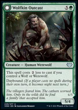 Wolfkin Outcast // Wedding Crasher - Reietto Lupesco // Imbucato Violento - [VOW] [NM] [Foil]