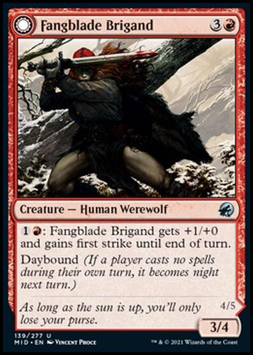 Fangblade Brigand // Fangblade Eviscerator - Brigante Zannalama // Sbudellatrice Zannalama - [MID] [NM] [Foil]