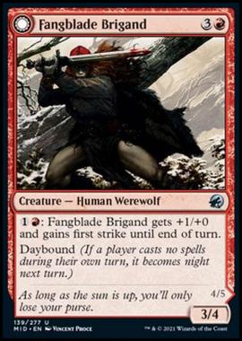 Fangblade Brigand // Fangblade Eviscerator - Brigante Zannalama // Sbudellatrice Zannalama - [MID] [NM] [Foil]