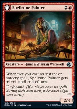 Spellrune Painter // Spellrune Howler - Pittrice di Rune Magiche // Ululatrice delle Rune Magiche - [MID] [NM] [Foil]