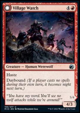Village Watch // Village Reavers - Guardia del Villaggio // Saccheggiatori del Villaggio - [MID] [NM] [Foil]