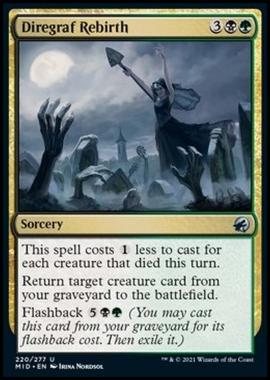 Diregraf Rebirth - Rinascita del Cimitero di Guerra - [MID] [NM] [Foil]