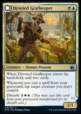 Devoted Grafkeeper // Departed Soulkeeper - Custode del Cimitero Devoto // Custode di Anime Defunto - [MID] [NM] [Foil]