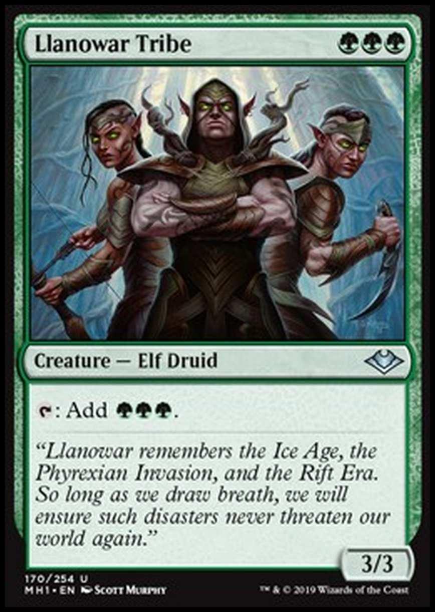 Llanowar Tribe - Llanowar Tribe - [MH1] [NM]