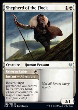 Shepherd of the Flock // Usher to Safety - Pastore del Gregge // Condurre alla Salvezza - [ELD] [NM] [Foil]