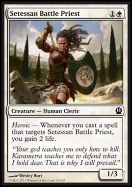 Setessan Battle Priest - Sacerdotessa Guerriera di Setessa - [THS] [NM] [Foil]