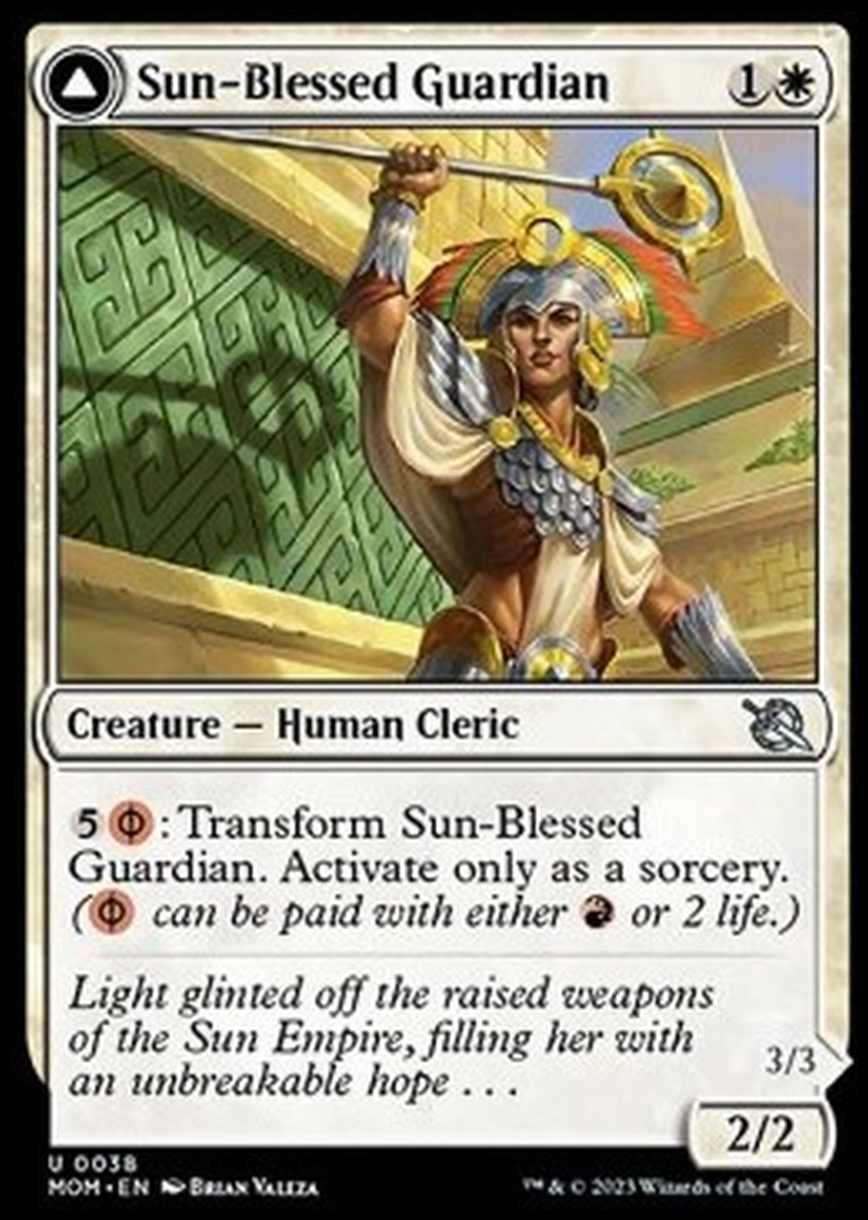 Sun-Blessed Guardian // Furnace-Blessed Conqueror - Sun-Blessed Guardian // Furnace-Blessed Conqueror - [MOM] [NM] [Foil]