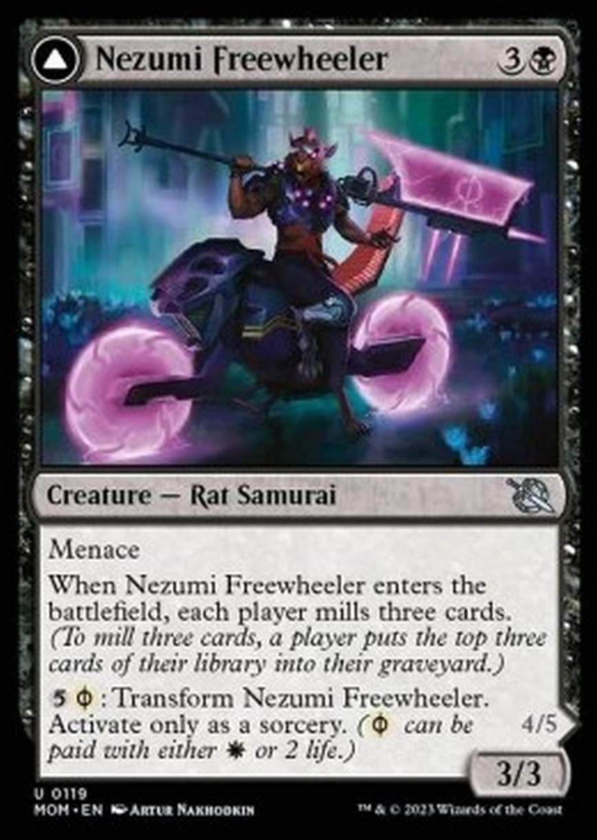 Nezumi Freewheeler // Hideous Fleshwheeler - Nezumi Freewheeler // Hideous Fleshwheeler - [MOM] [NM] [Foil]