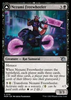 Nezumi Freewheeler // Hideous Fleshwheeler - Nezumi Freewheeler // Hideous Fleshwheeler - [MOM] [NM] [Foil]