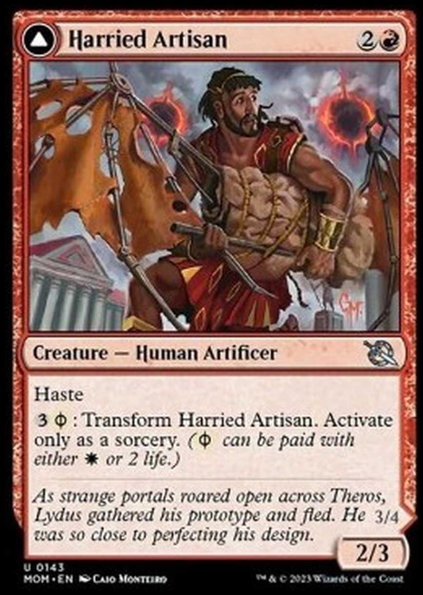 Harried Artisan // Phyrexian Skyflayer - Harried Artisan // Phyrexian Skyflayer - [MOM] [NM] [Foil]