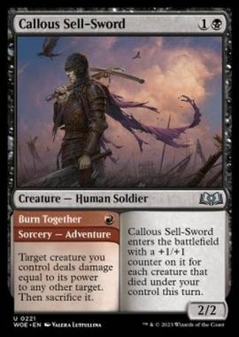 Callous Sell-Sword // Burn Together - Callous Sell-Sword // Burn Together - [WOE] [NM] [Foil]