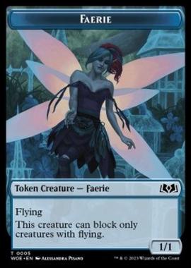 Faerie Token (Blue 1/1 Blocks only flying creatures) - Faerie Token (Blue 1/1 Blocks only flying creatures) - [XWOE] [NM]