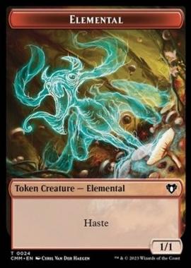Elemental Token (R 1/1 Haste) // Ob Nixilis of the Black Oath Emblem - Elemental Token (R 1/1 Haste) // Ob Nixilis of the Black Oath Emblem - [XCMM] [NM]