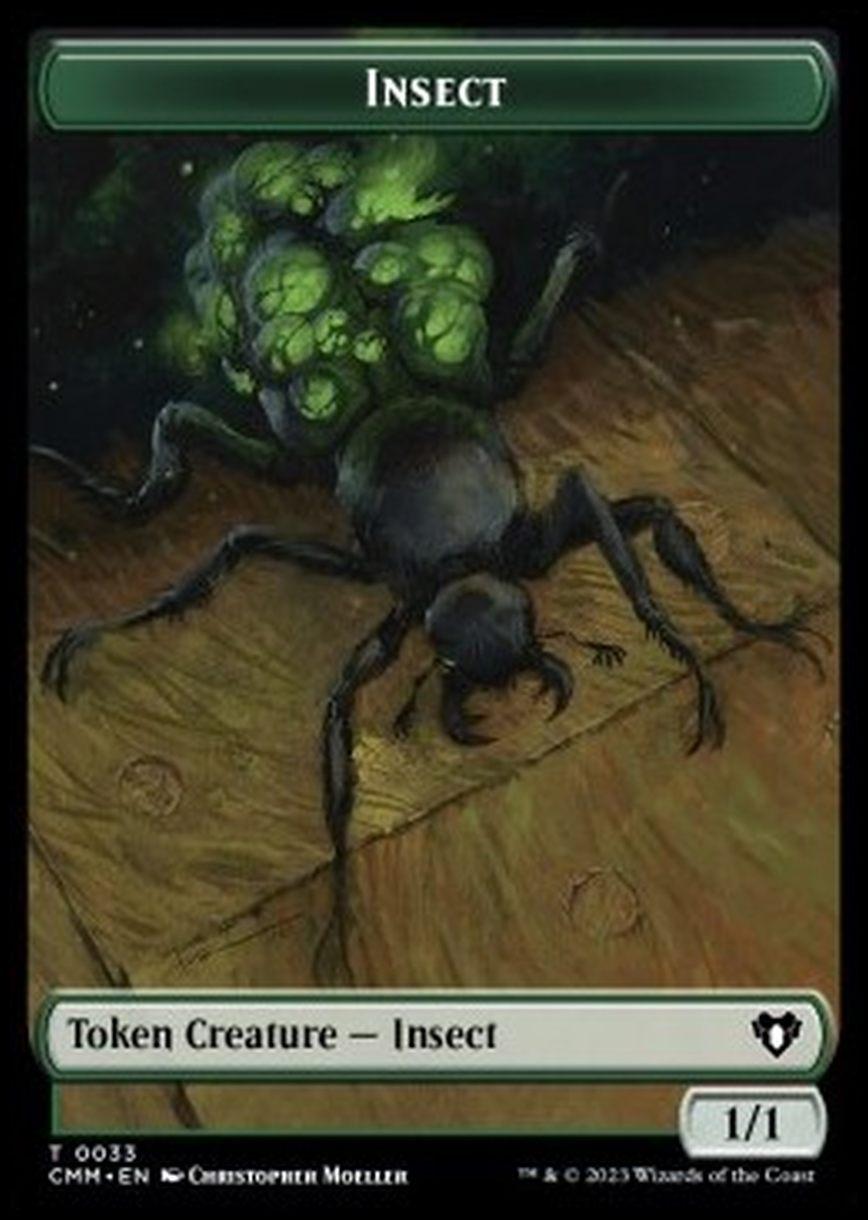 Insect Token (G 1/1) // Bird Token (W 1/1) - Insect Token (G 1/1) // Bird Token (W 1/1) - [XCMM] [NM]