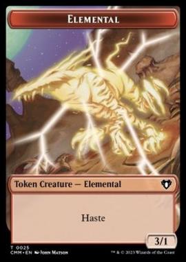 Elemental Token (R 3/1 Haste) // Eldrazi Token (C 10/10) - Elemental Token (R 3/1 Haste) // Eldrazi Token (C 10/10) - [XCMM] [NM]