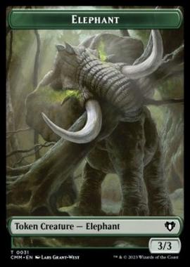 Elephant Token (G 3/3) // Eldrazi Token (C 10/10) - Elephant Token (G 3/3) // Eldrazi Token (C 10/10) - [XCMM] [NM]