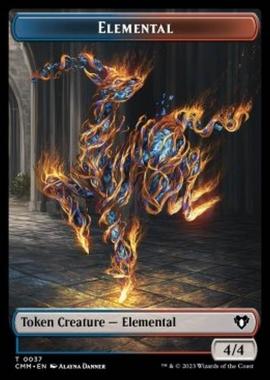 Elemental Token (UR 4/4) // Treasure Token - Elemental Token (UR 4/4) // Treasure Token - [XCMM] [NM]