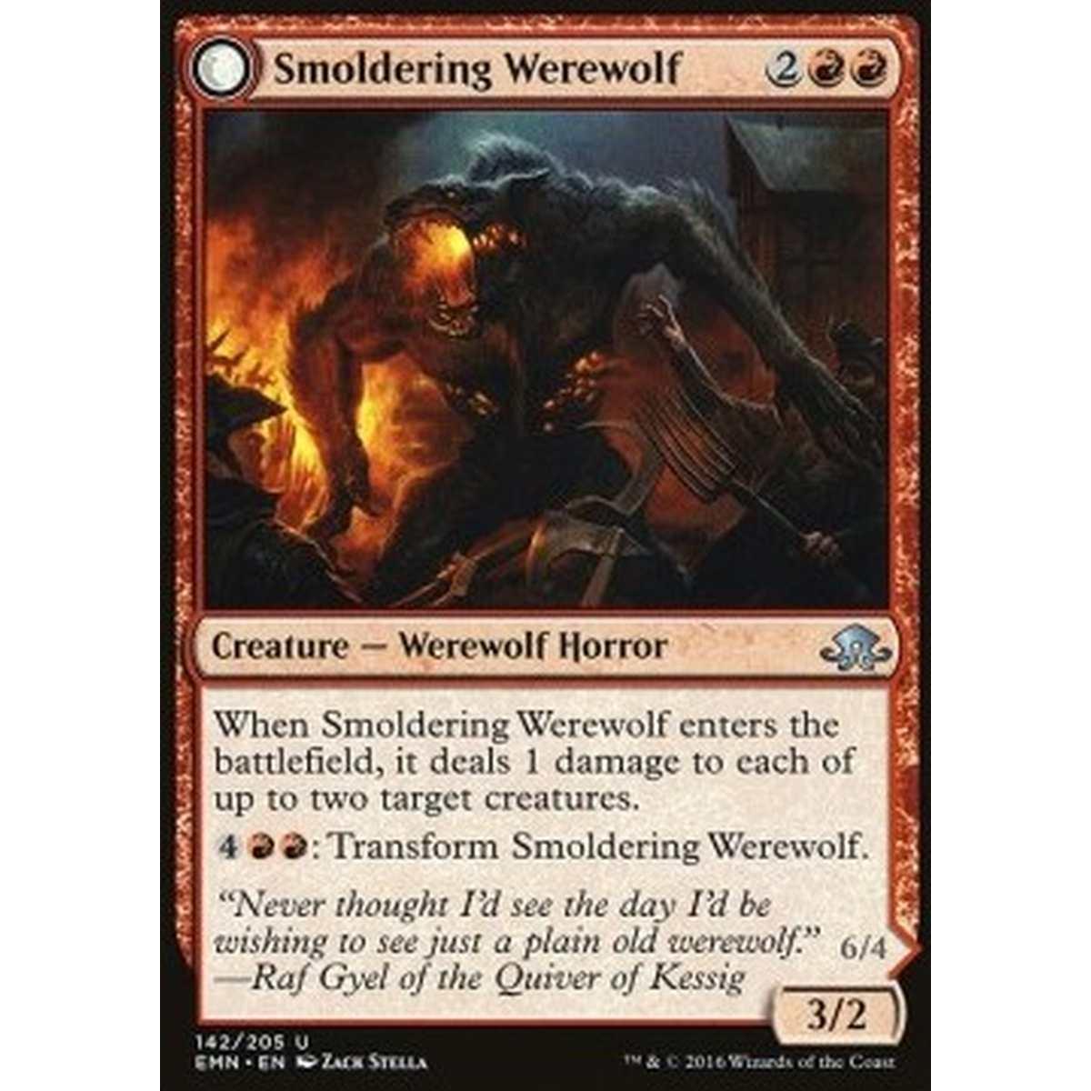 Smoldering Werewolf / Erupting Dreadwolf - Lupo Mannaro Rovente / Terrore Mannaro in Escandescenza - [EMN] [NM]