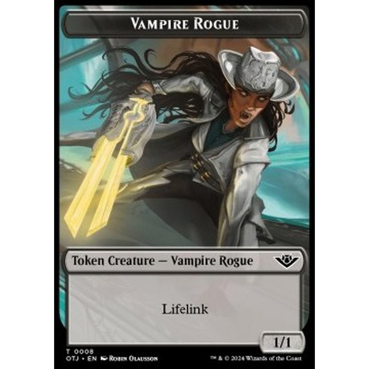 Vampire Rogue Token (Black 1/1) - Vampire Rogue Token (Black 1/1) - [TOTJ] [NM]