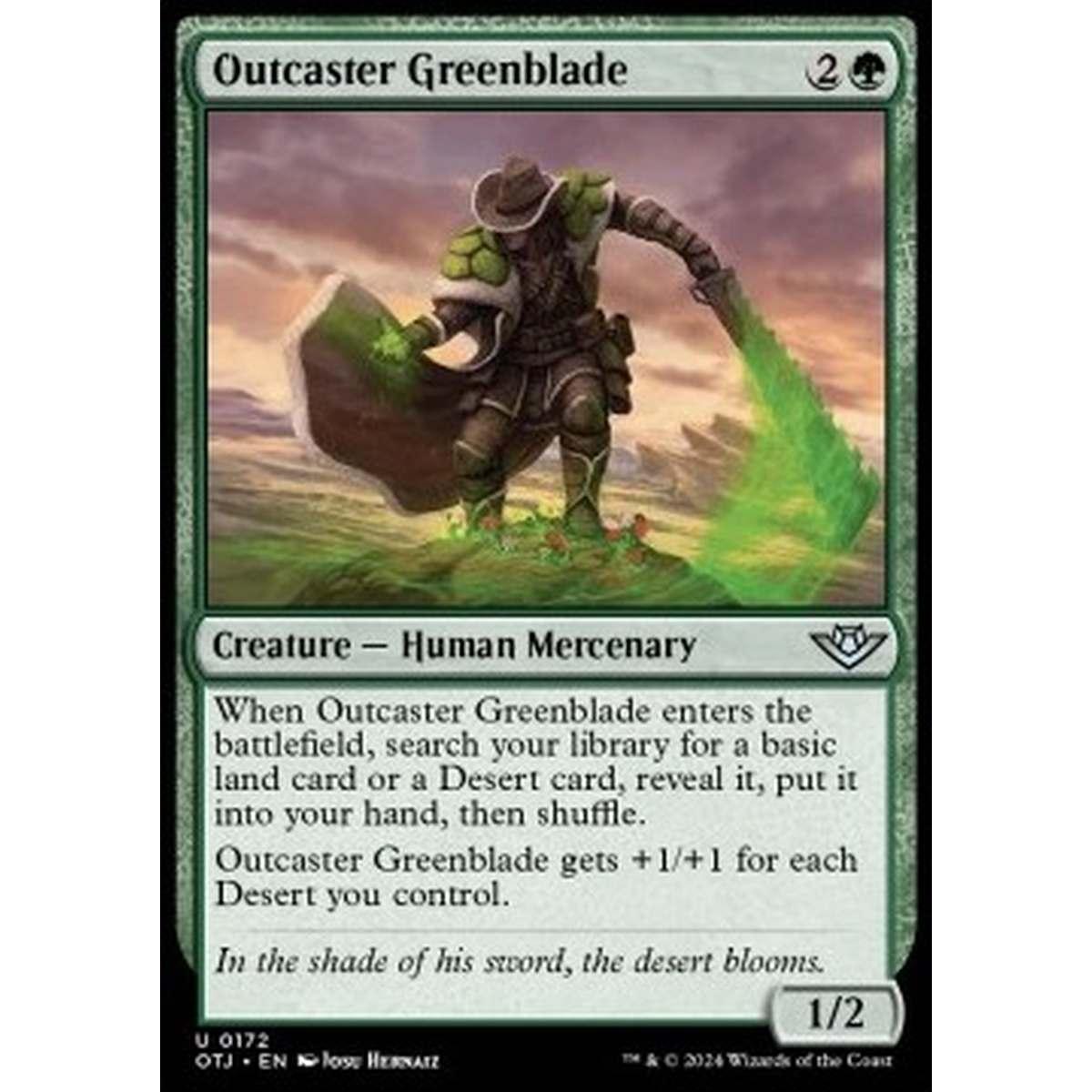 Outcaster Greenblade - Outcaster Greenblade - [OTJ] [NM] [Foil]
