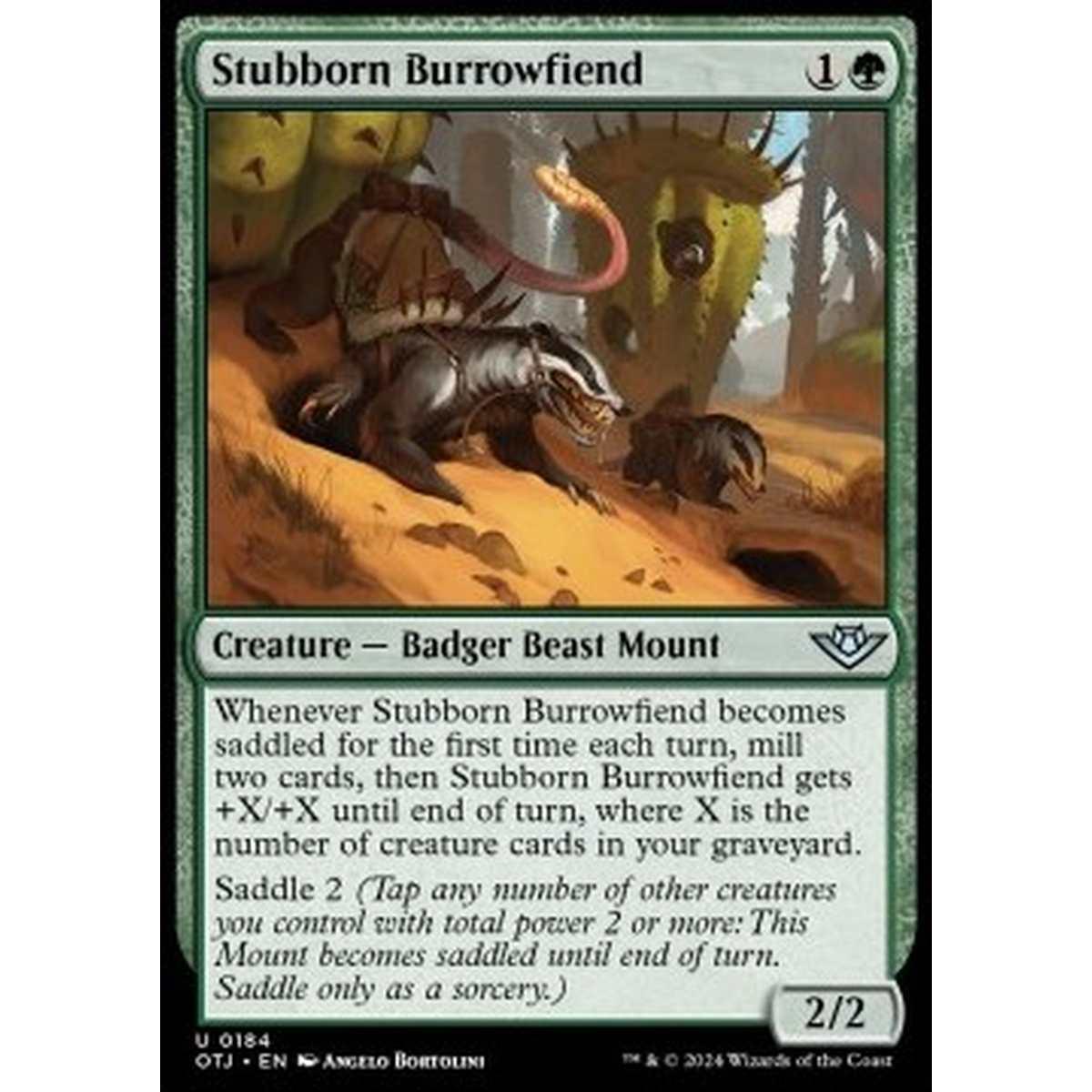 Stubborn Burrowfiend - Stubborn Burrowfiend - [OTJ] [NM] [Foil]