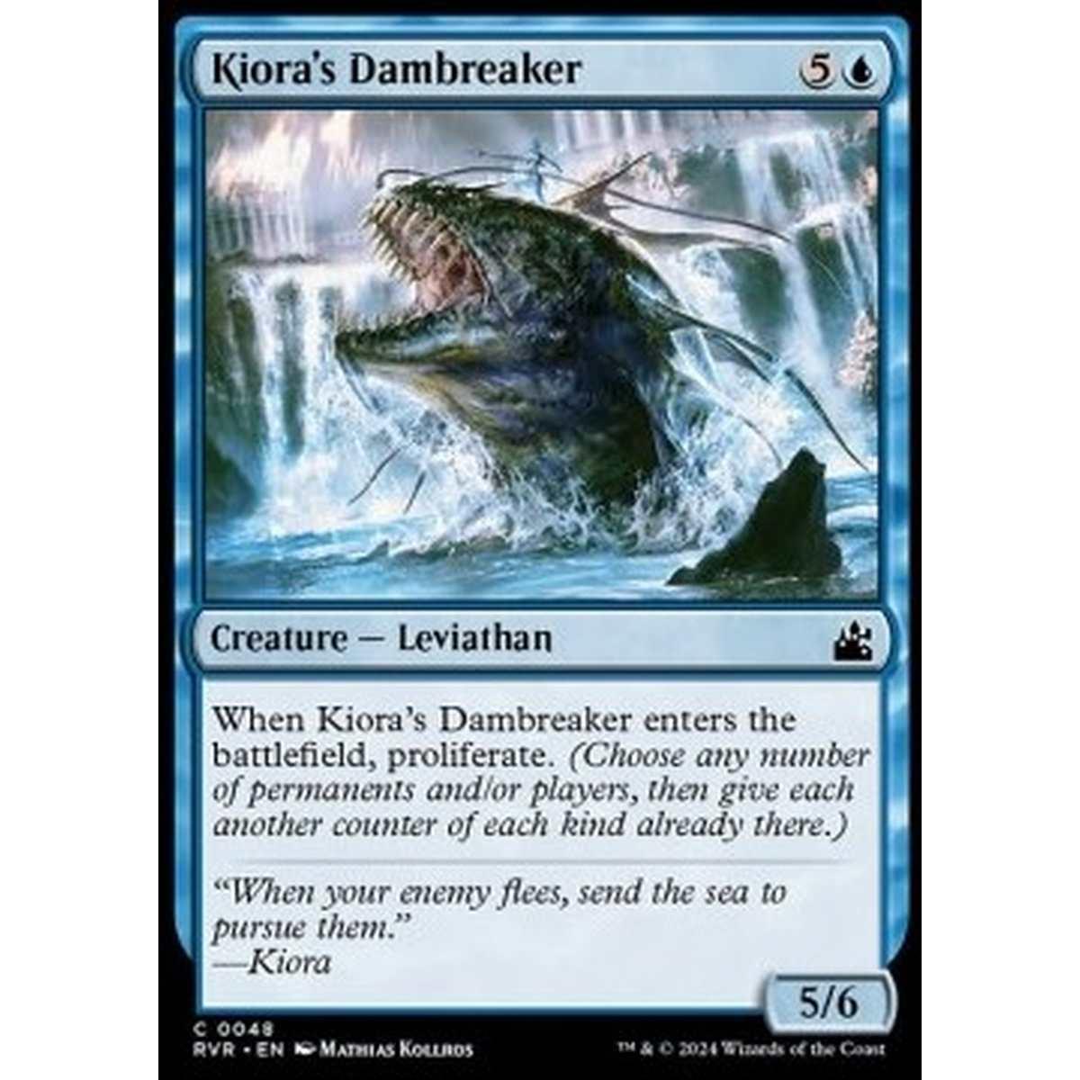 Kiora's Dambreaker - Kiora's Dambreaker - [RVR] [NM] [Foil]