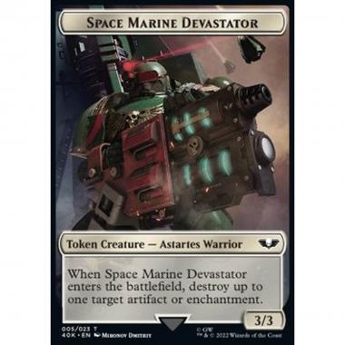 Space Marine Devastator Token (W 3/3) // Soldier Token (W 1/1) - Space Marine Devastator Token (W 3/3) // Soldier Token (W 1/1) - [40K] [NM]