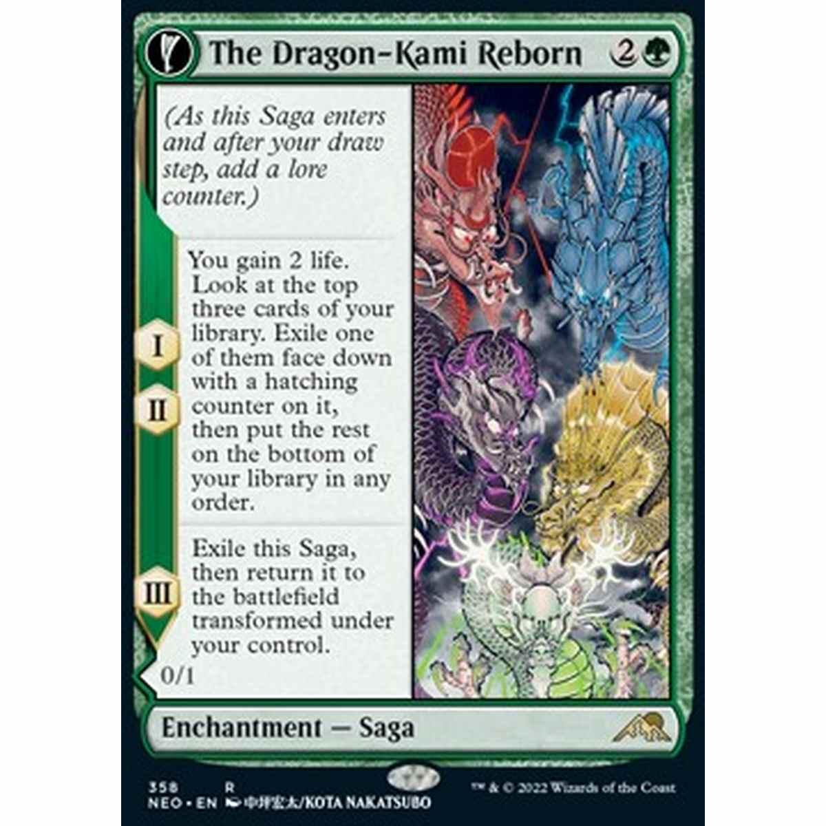 The Dragon-Kami Reborn // Dragon-Kami's Egg (V.1) - La Rinascita dei Kami Drago // Uovo di Kami Drago (V.1) - [XNEO] [NM]