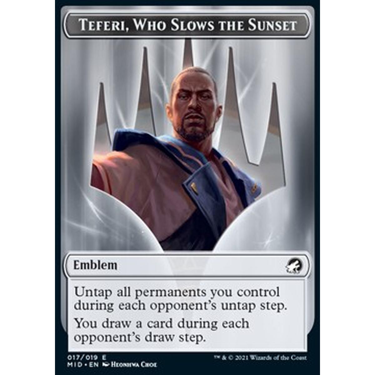 Teferi, Who Slows the Sunset Emblem - Teferi, Who Slows the Sunset Emblem - [XMID] [NM]