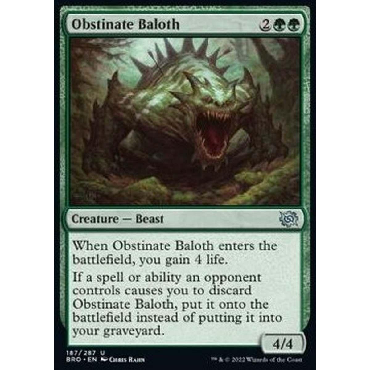 Obstinate Baloth - Baloth Testardo - [BRO] [NM] [Foil]