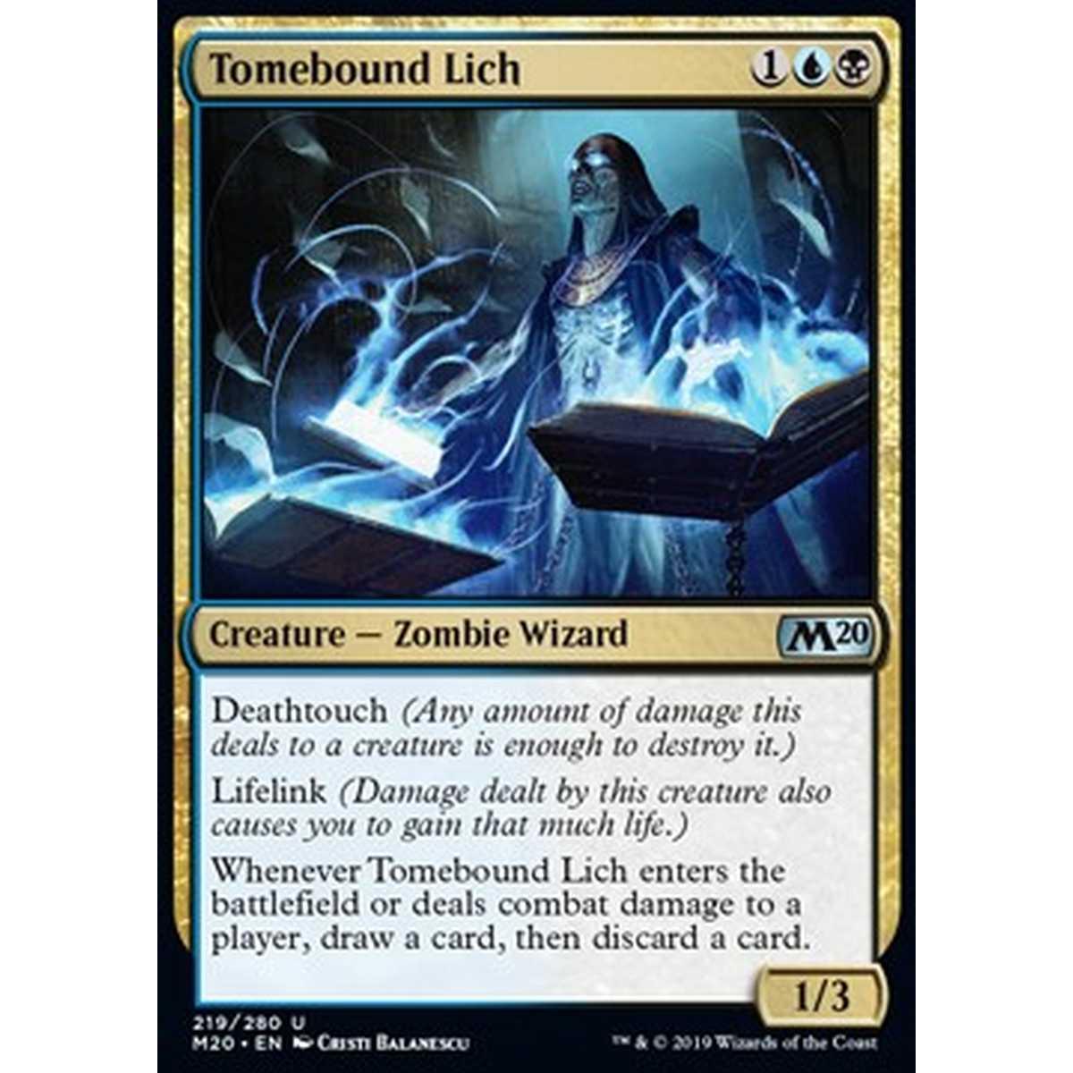 Tomebound Lich - Lich Vincolato ai Tomi - [M20] [NM] [Foil]