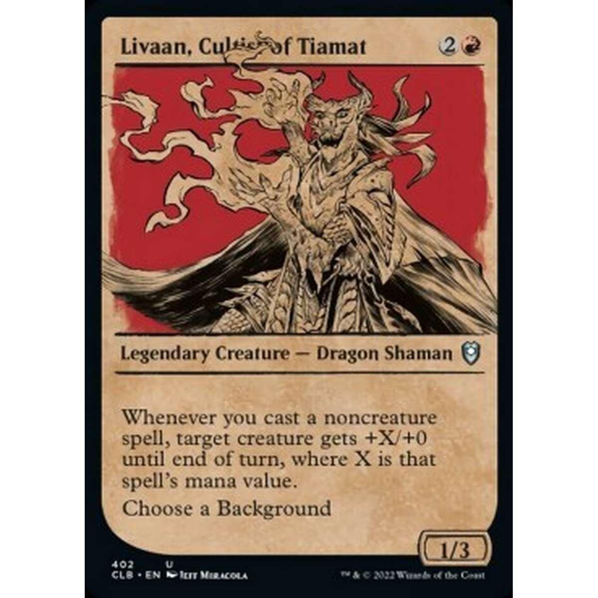 Livaan, Cultist of Tiamat (V.2) - Livaan, Cultist of Tiamat (V.2) - [XCLB] [NM] [Foil]