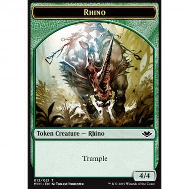 Rhino Token (Green 4/4) - Rhino Token (Green 4/4) - [MH1] [NM] [Foil]