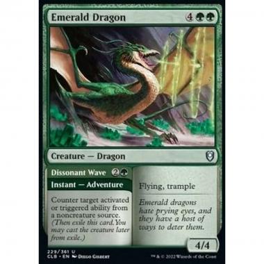 Emerald Dragon // Dissonant Wave - Emerald Dragon // Dissonant Wave - [CLB] [NM] [Foil]
