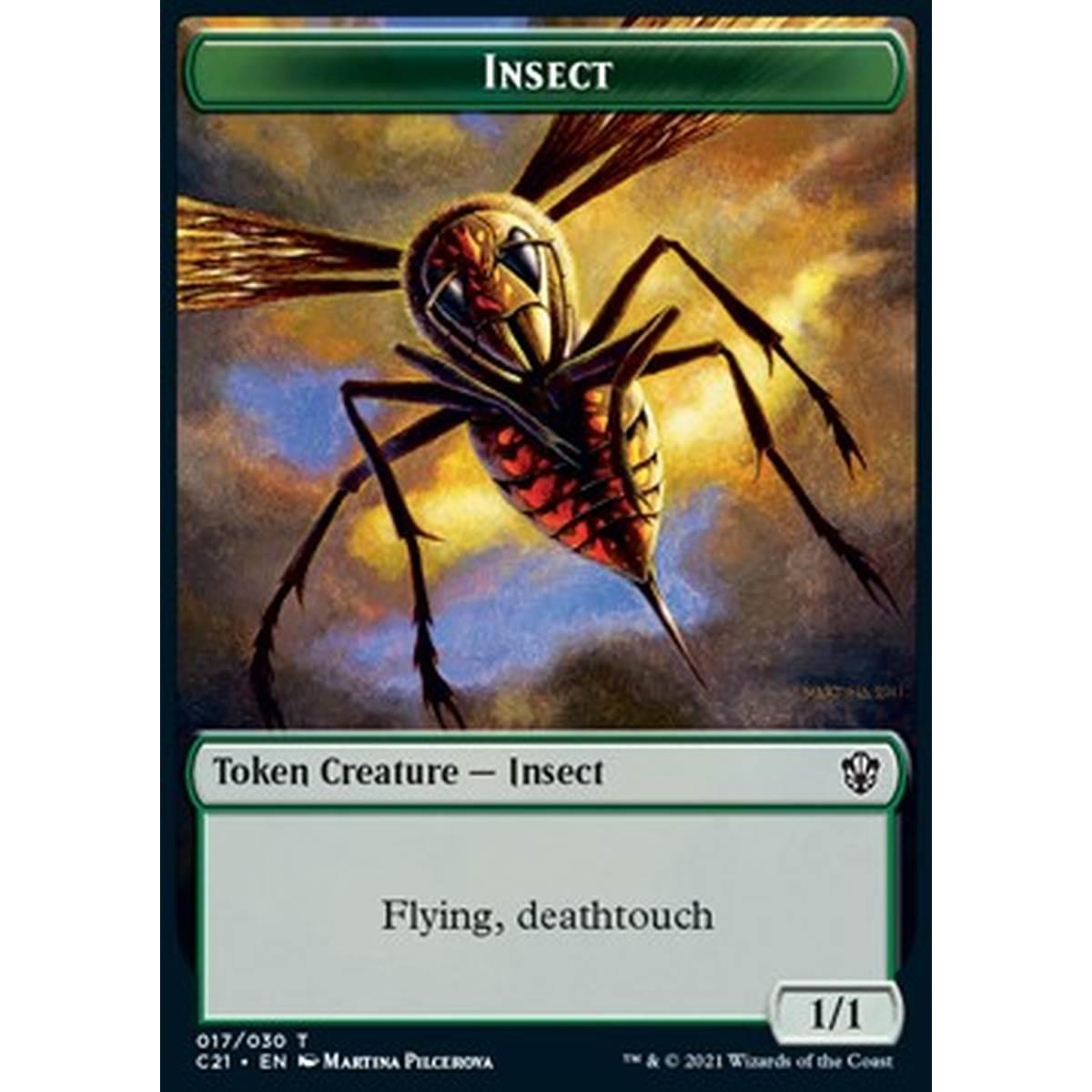 Insect Token (G 1/1 Flying, Deathtouch) // Beast Token (G 4/4) - Insect Token (G 1/1 Flying, Deathtouch) // Beast Token (G 4/4) - [XC21] [NM]