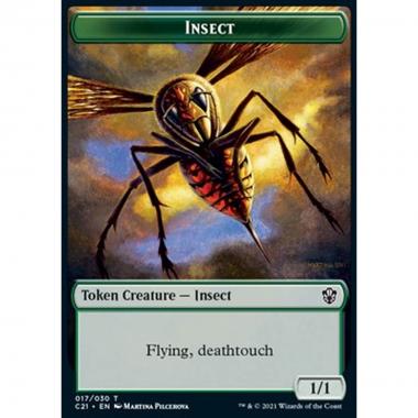 Insect Token (G 1/1 Flying, Deathtouch) // Beast Token (G 4/4) - Insect Token (G 1/1 Flying, Deathtouch) // Beast Token (G 4/4) - [XC21] [NM]