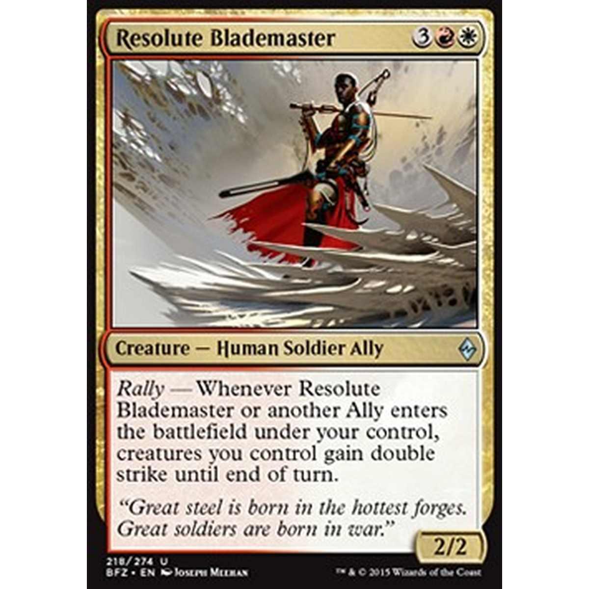 Resolute Blademaster - Maestro di Spada Risoluto - [BFZ] [NM] [Foil]