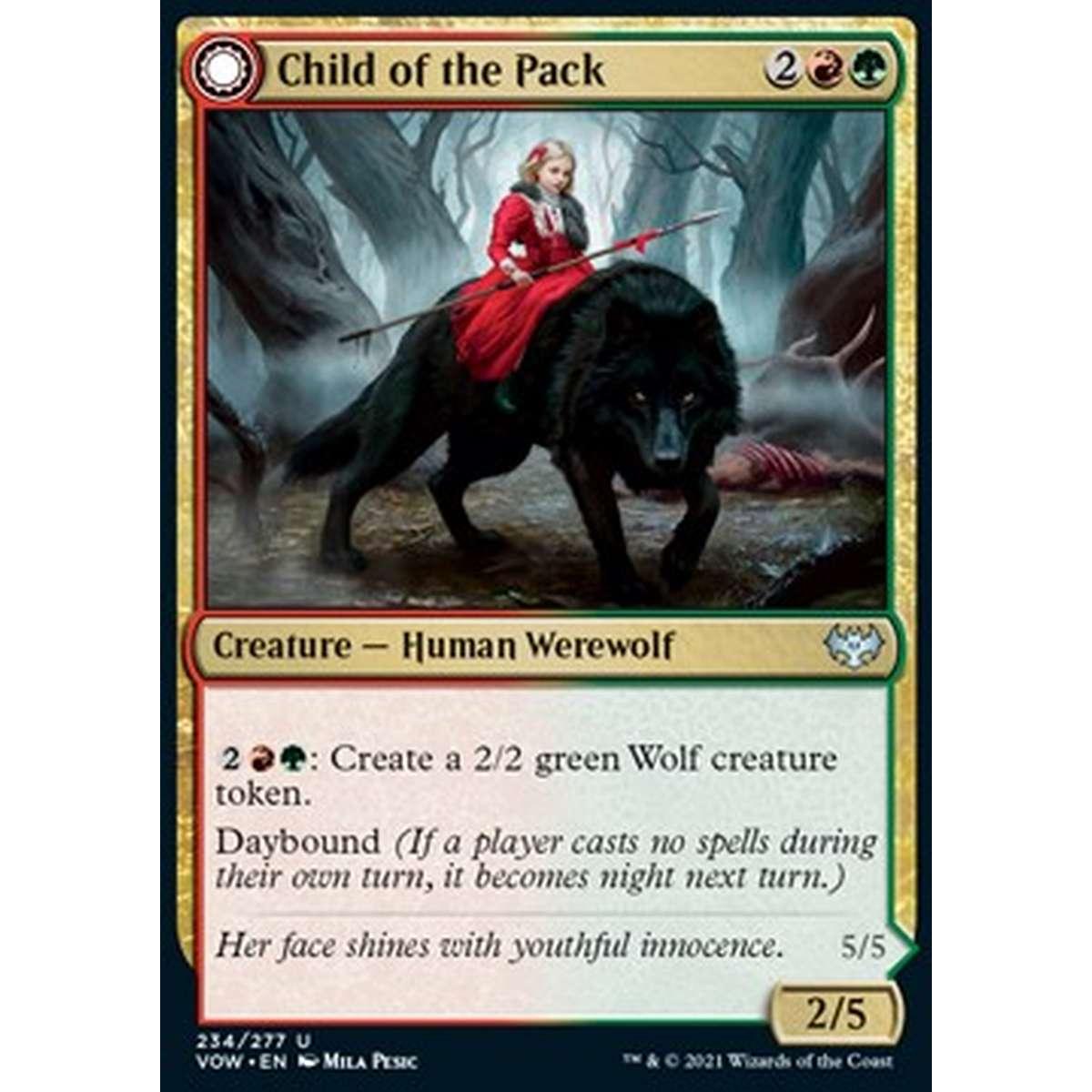 Child of the Pack // Savage Packmate - Bimba del Branco // Selvaggia del Branco - [VOW] [NM] [Foil]