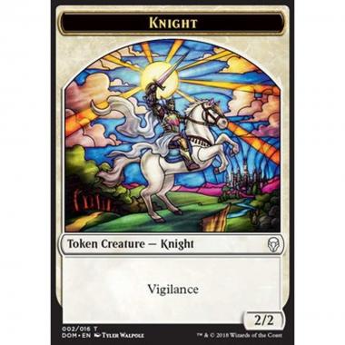Knight Token (White 2/2 Vigilance) (V.2) - Knight Token (White 2/2 Vigilance) (V.2) - [DOM] [NM]