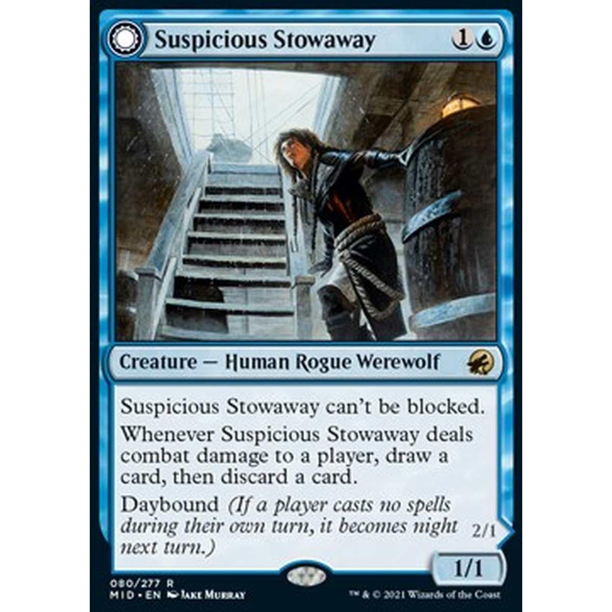 Suspicious Stowaway // Seafaring Werewolf - Clandestina Sospetta // Lupa di Mare Mannara - [MID] [NM]