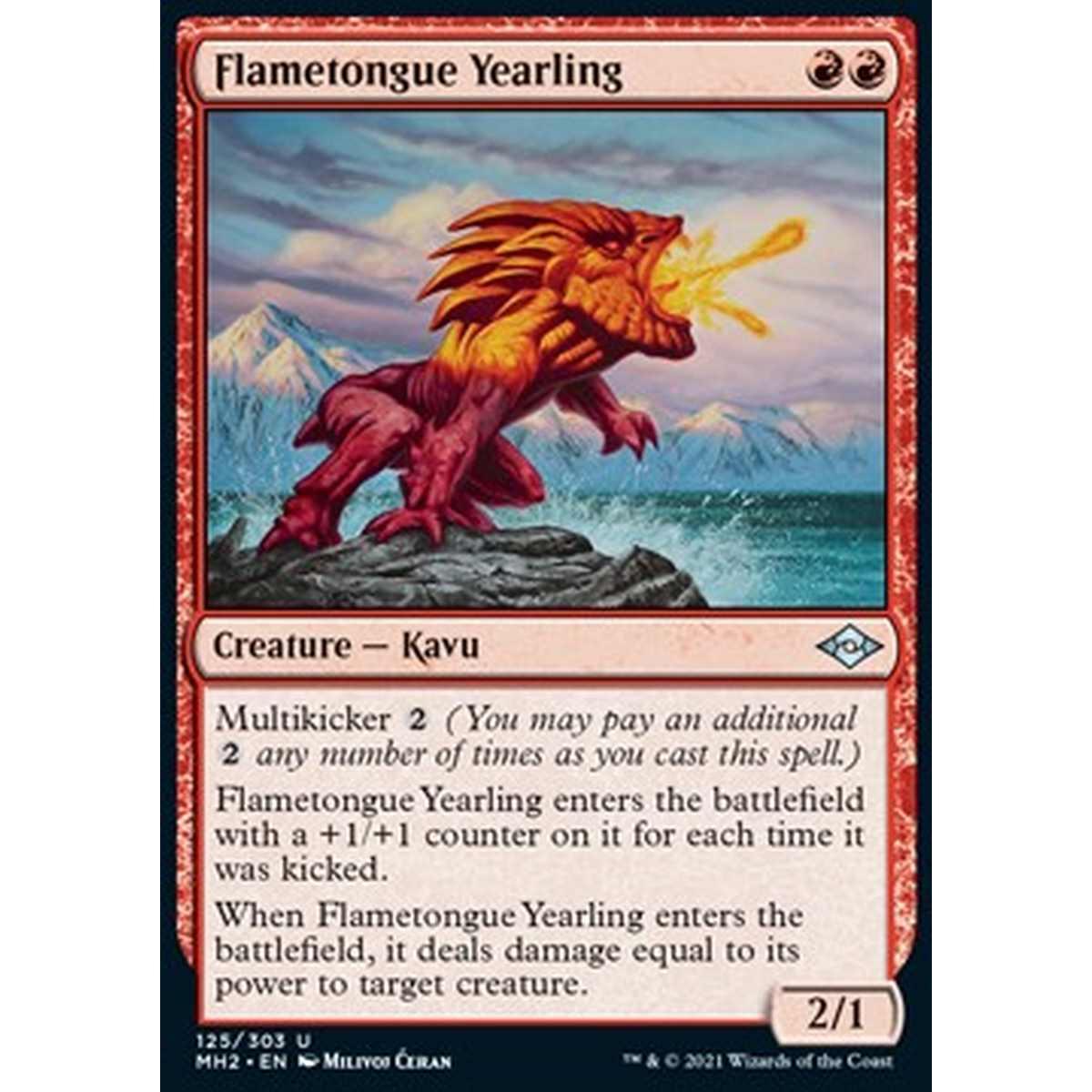 Flametongue Yearling - Flametongue Yearling - [MH2] [NM] [Foil]
