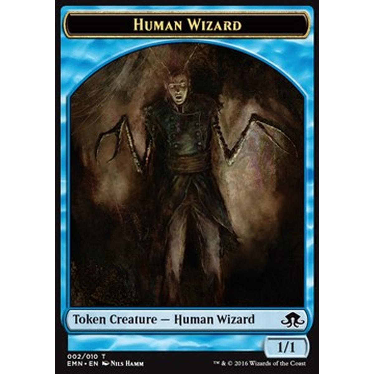 Human Wizard Token (Blue 1/1) - Human Wizard Token (Blue 1/1) - [EMN] [EX]