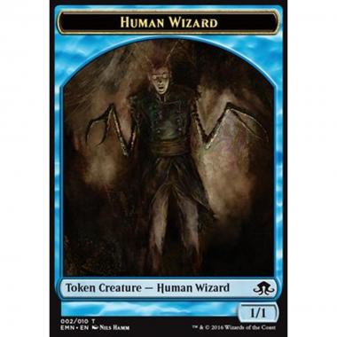 Human Wizard Token (Blue 1/1) - Human Wizard Token (Blue 1/1) - [EMN] [EX]
