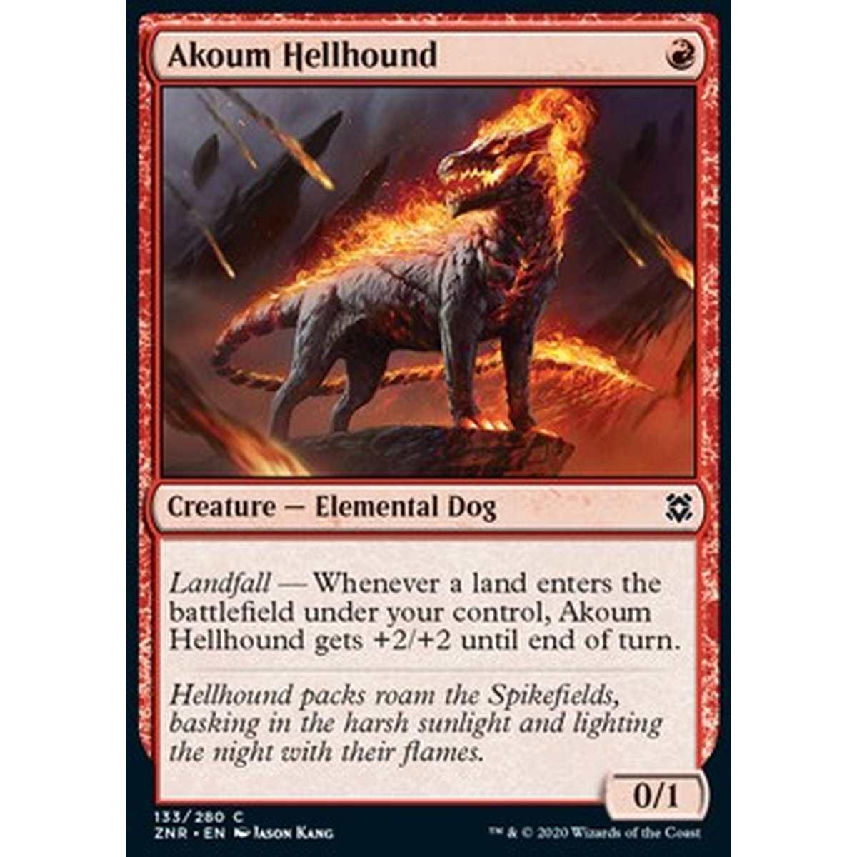 Akoum Hellhound - Segugio Infernale di Akoum - [ZNR] [NM] [Foil]