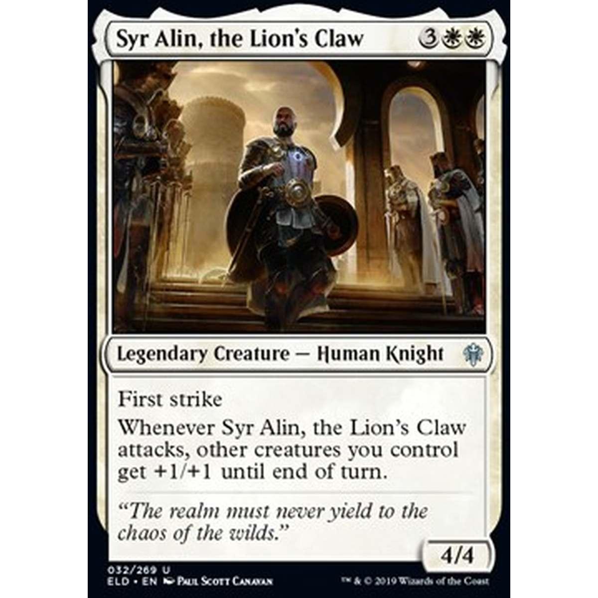 Syr Alin, the Lion's Claw - Syr Alin, l'Artiglio del Leone - [ELD] [NM] [Foil]
