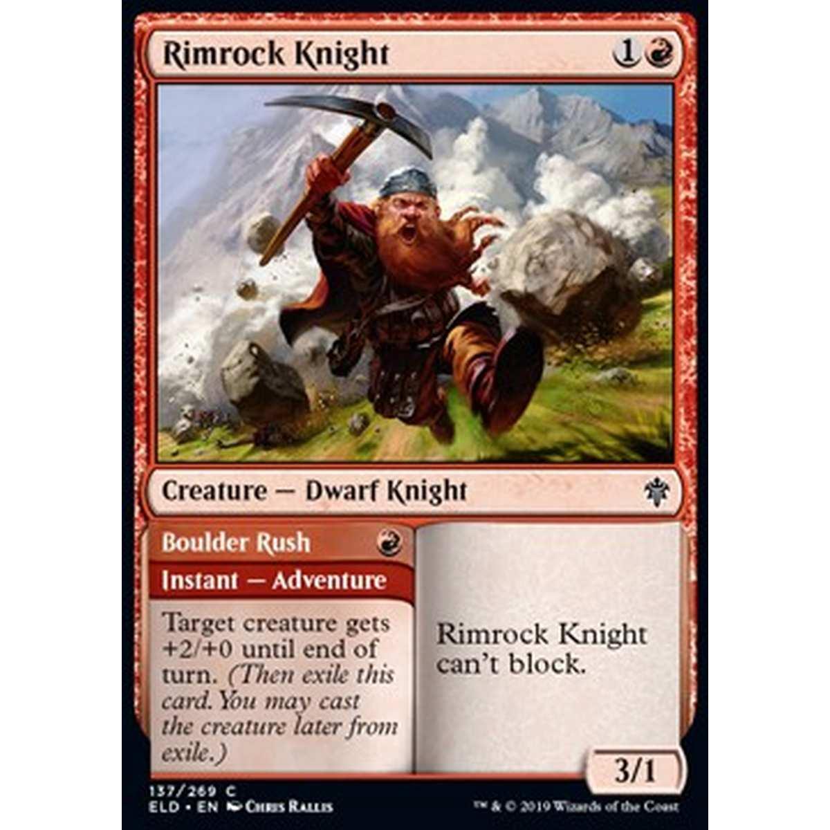 Rimrock Knight // Boulder Rush - Cavaliere di Rocciamuraglia // Valanga di Macigni - [ELD] [NM] [Foil]